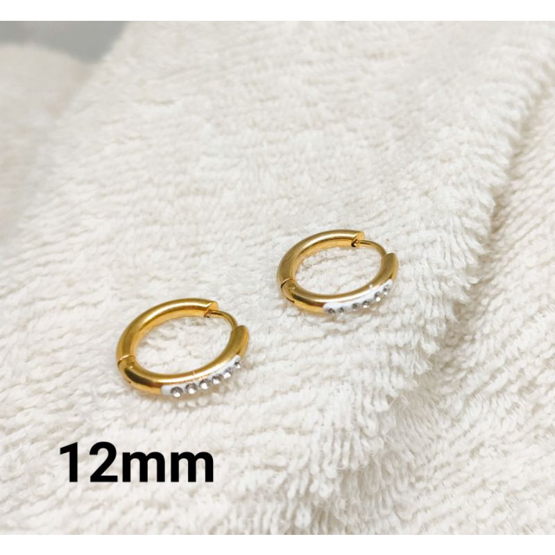Anting Titanium Gantung Lapis Emas 18k ANTI KARAT-10
