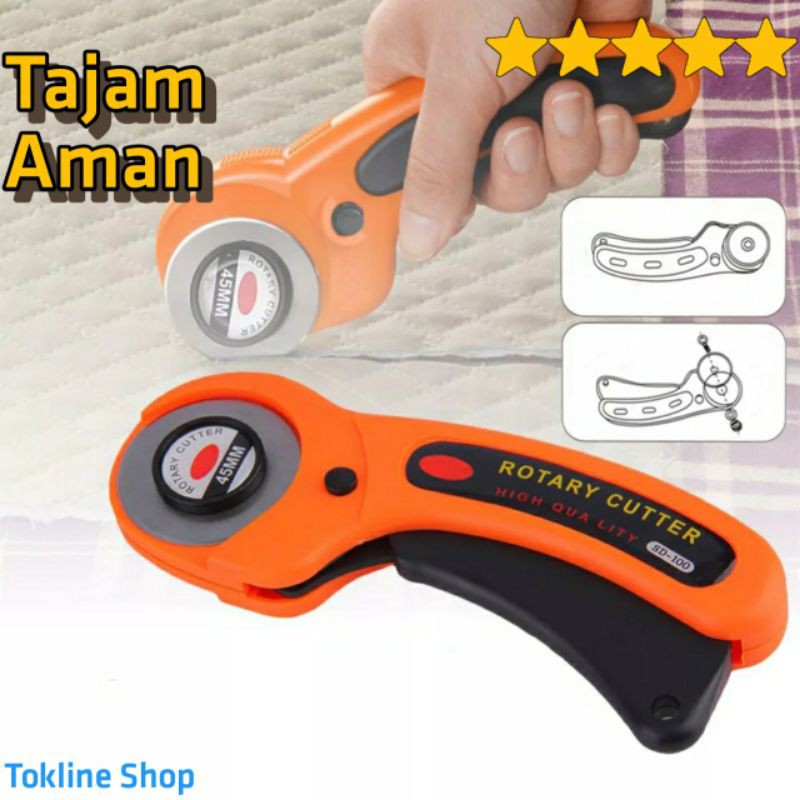 

Pisau Cutter Roller Putar Blade Rotary Cuter Kater Pemotong 45mm