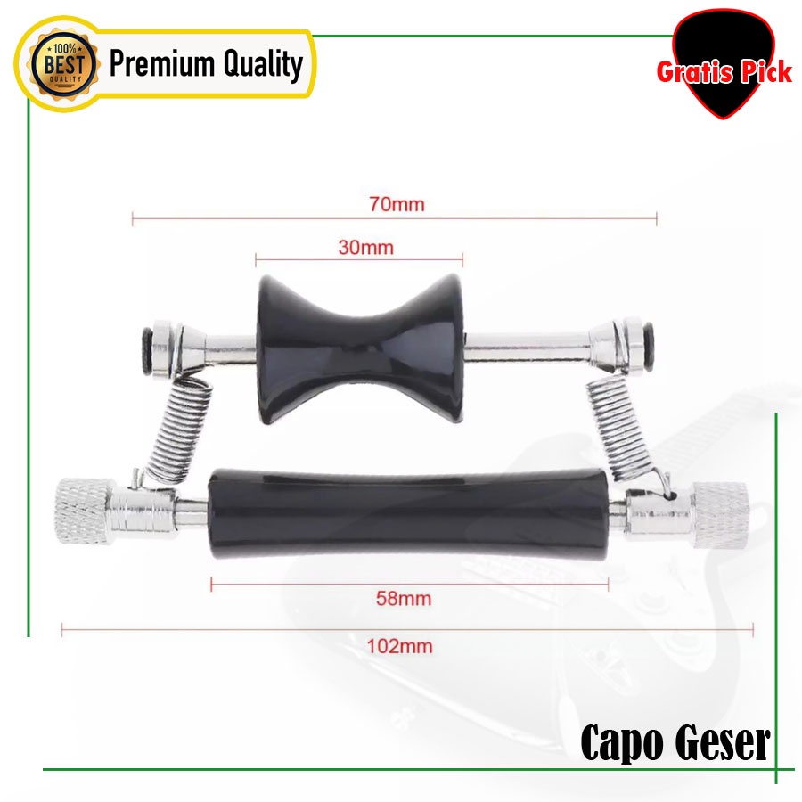 Capo Gitar Slide / Capo Geser / Sliding Capo Guitar / Rolling Glider