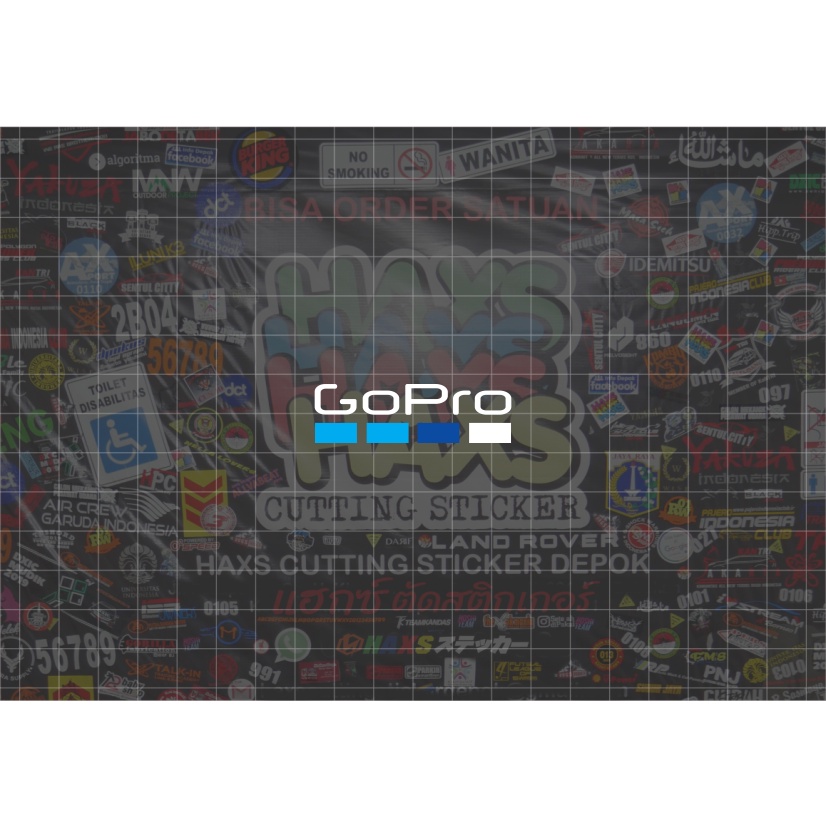 Cutting Sticker GoPro Ukuran 5 Cm Untuk Motor Mobil