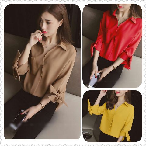 [Kiyomi varian warna RO] Blouse Wanita Wollpeach varian warna