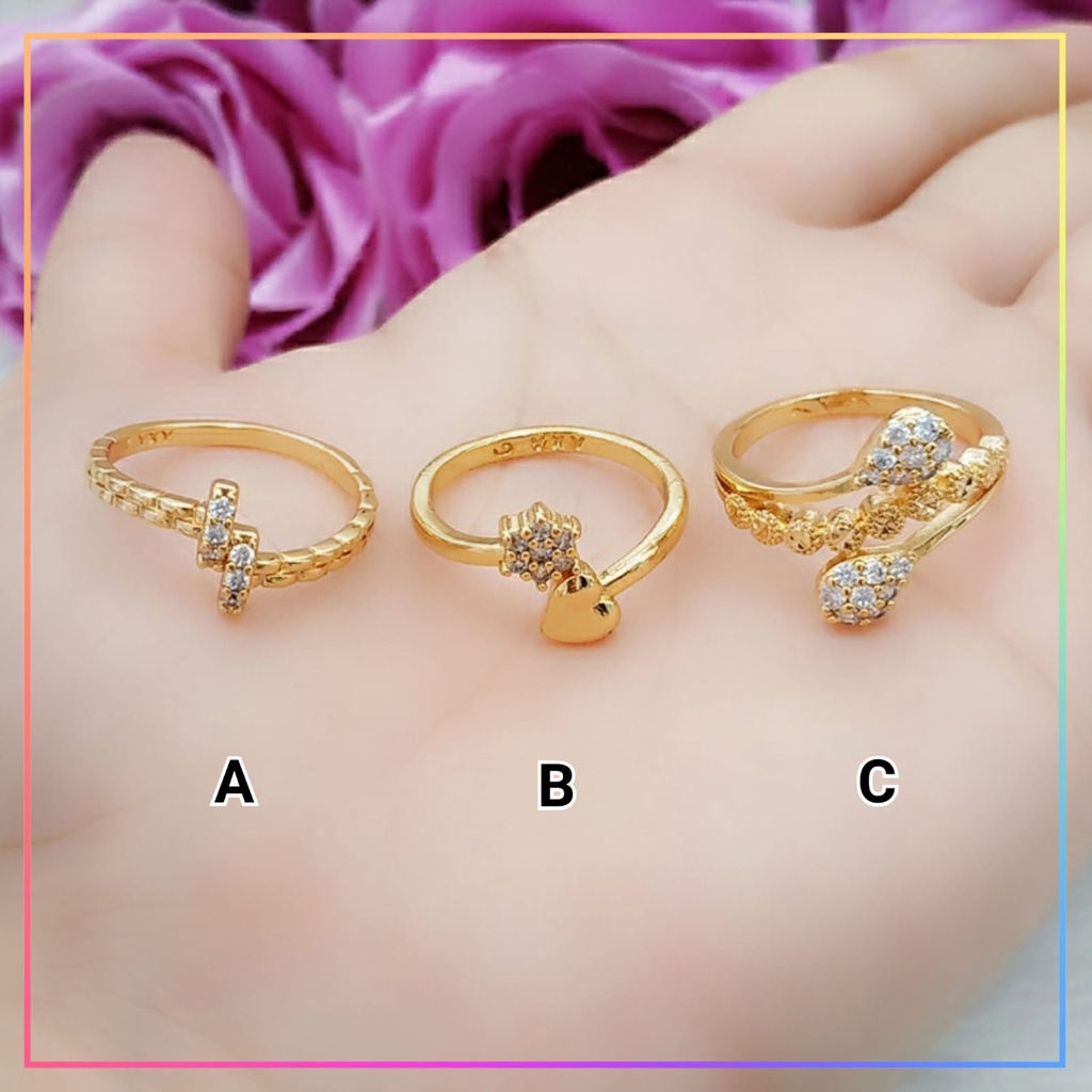 Cincin xuping cincin dewasa wanita spiral angsa terbaru perhiasan wanita lapis emas gold A164