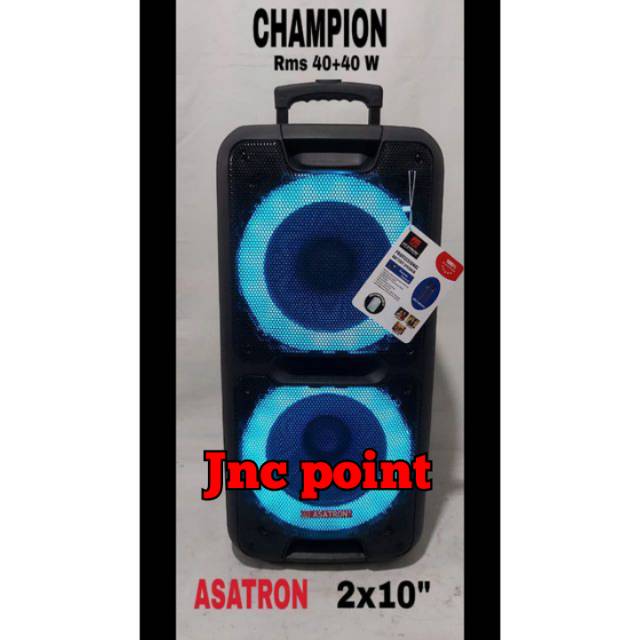 Speaker Meeting Portable Wireless ASATRON CHAMPION 2x10 inch ASATRON CHAMPION