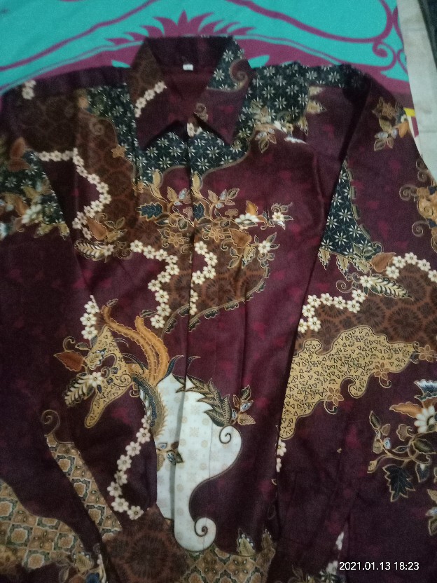 Kemeja Batik Semi Sutra Pria Lengan Panjang Furing Istimewa Termurah Berkualitas