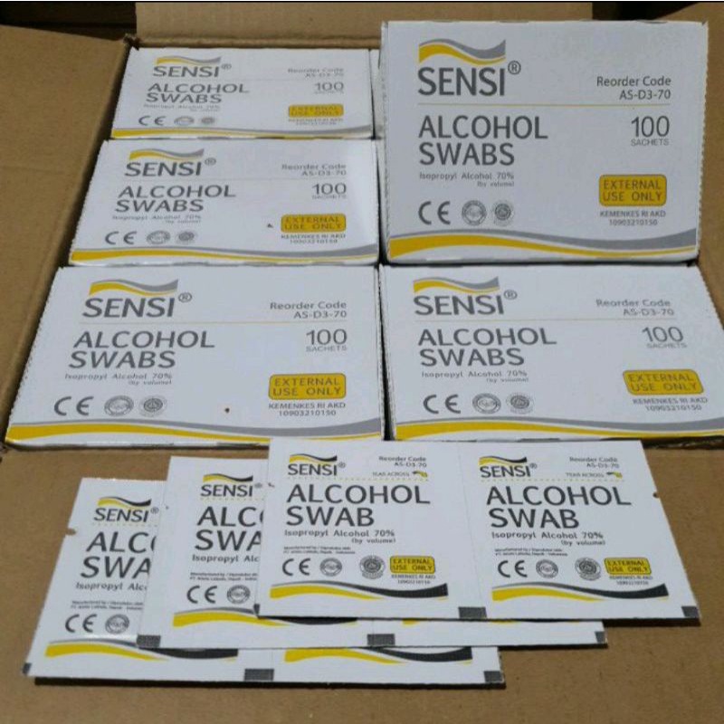 Alkohol swabs SENSI isi 100lembar