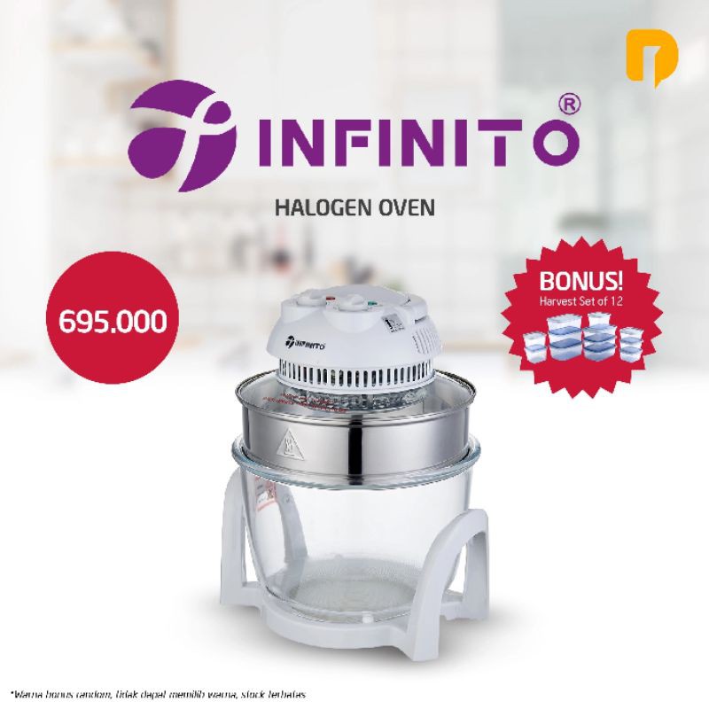 Infinito halogen oven free kotak makan - Oven transparan 7in1