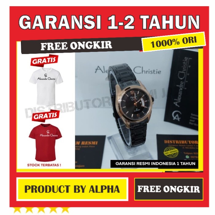 JAM TANGAN ORIGINAL ALEXANDRE CHRISTIE CEWE AC8289LD 8289LD AC8289 GARANSI RESMI ORI WANITA CEWEK PE