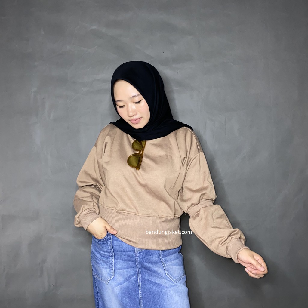 Cordel Croop Sweater II Sweater Croop Model ZARRA Terbaru