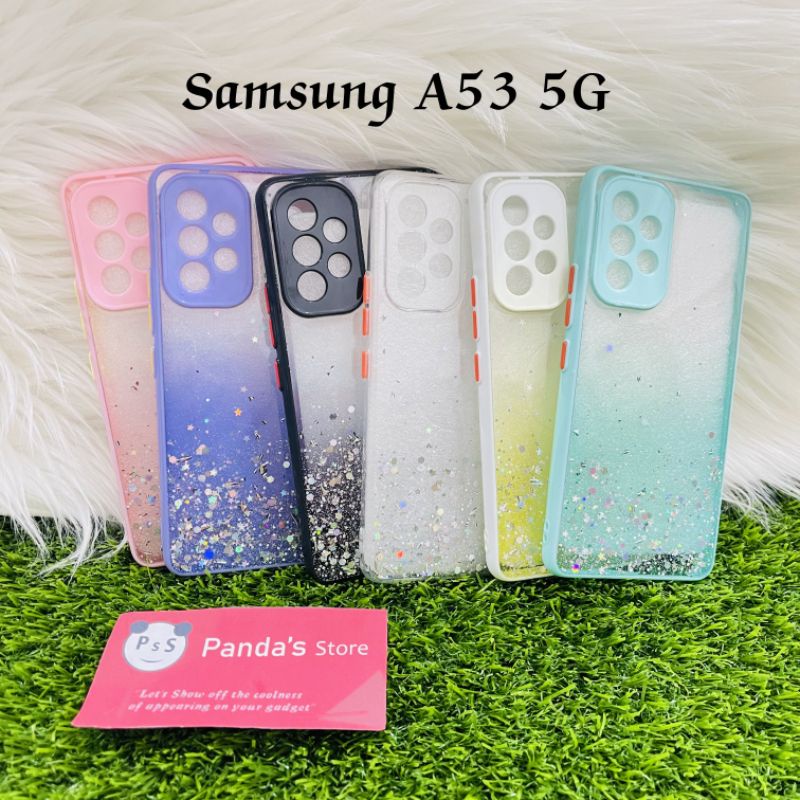 Glitter Case Samsung A53 5G Funny Color Dengan Pelindung Kamera (PsS)