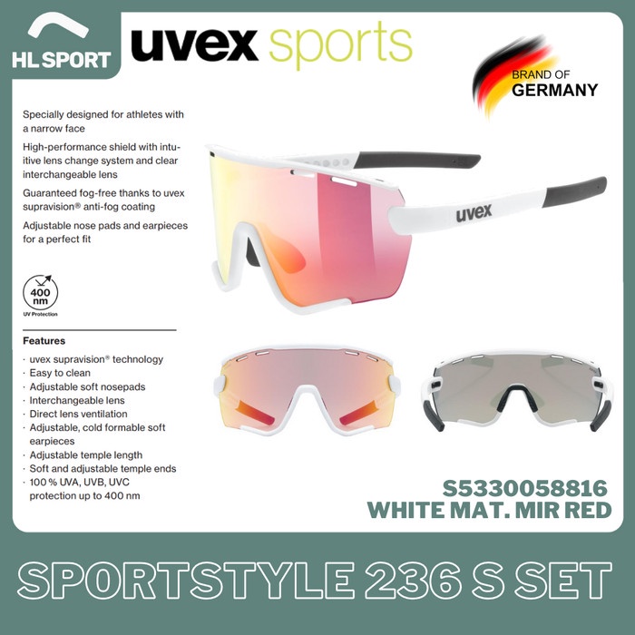 Kacamata Uvex Sport Sportstyle 236 S Set Small Original