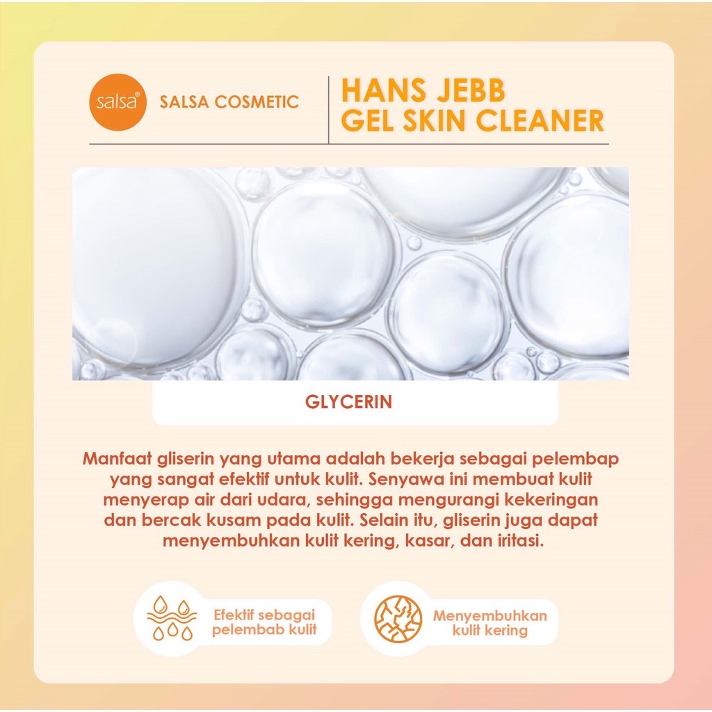 SALSA Hans Jebb Gel Skin Cleaner Indonesia / Perontok Daki Lemon Breeze Green Tea Sweet Tropical Pembersih kulit 110gr / Cleanser Scrub Peeling Exfoliator Eksfoliasi Exfoliating / Ketiak Hitam Kulit Kusam Penghilang Sel Kulit Mati / Skincare Body Care