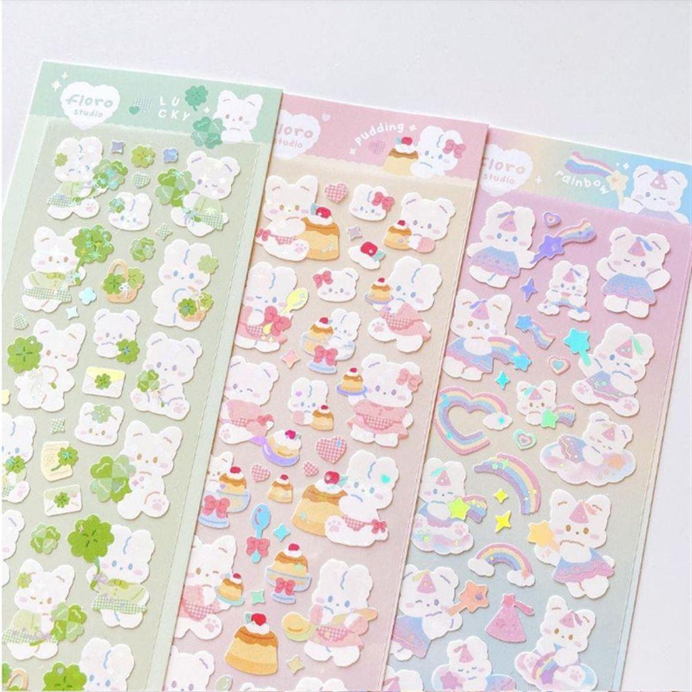 Mxbeauty Alat Tulis Stiker Rainbow Kawaii Korea Dekorasi Hadiah Perekat Diri Perlengkapan Sekolah Planner Gadis Diary Scrapbooking Stiker