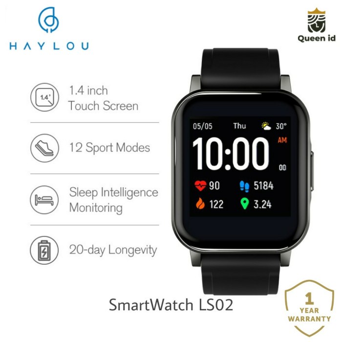 HANDPHONE & TABLET WEARABLE DEVICES HAYLOU SMARTWATCH LS01 IP68 / JAM TANGAN LCD 1.3INC SMART WATCH