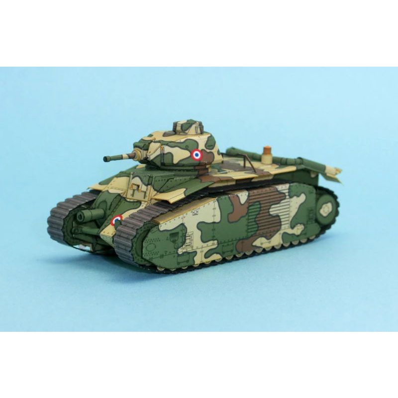 {Terima Jadi} B1 Bis Tank, Papercraft WW II, + Girl und Panzer version