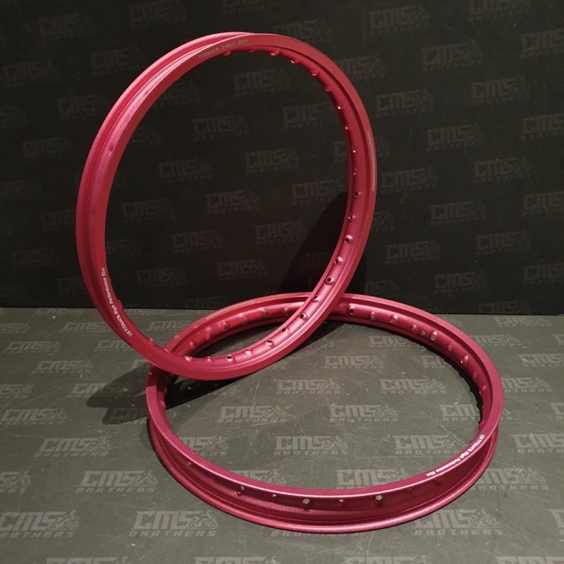 Velg Alloy Titans 17 x 140 Petak Excel Kulit Jeruk Pink 1 set