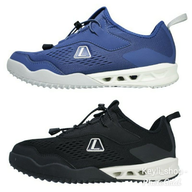 Sepatu League Aquanos U Black Running Shoes Cowo Cewe Blue Sneakers Pria Wanita Biru Hitam Original 