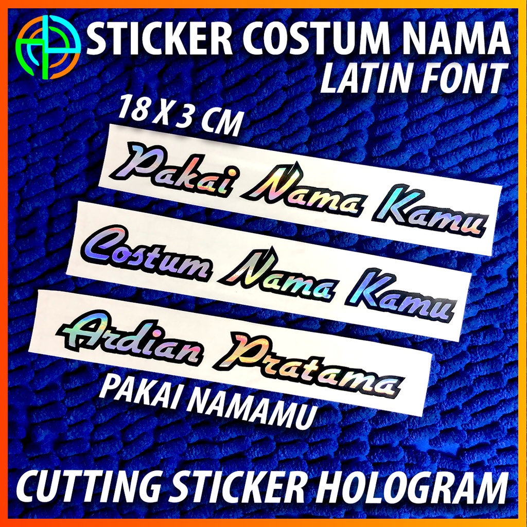 

Dapat 03 Lembar Sticker Costum Pakai Nama kamu Sendiri Sticker Request NamaFont Latin Stiker Hologram Stiker Mobil Stiker Motor Setiker Helem