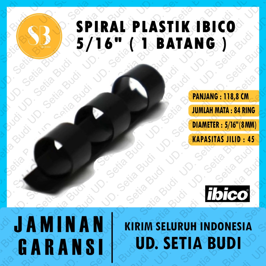 Spiral Plastik Ibico 5/16" ( 1 Batang )