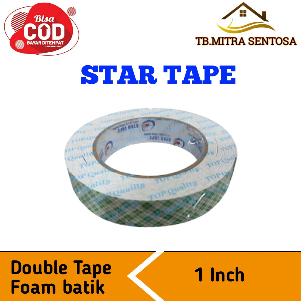 

Isolasi Solasi ban Double Tape Foam Batik 1 inch