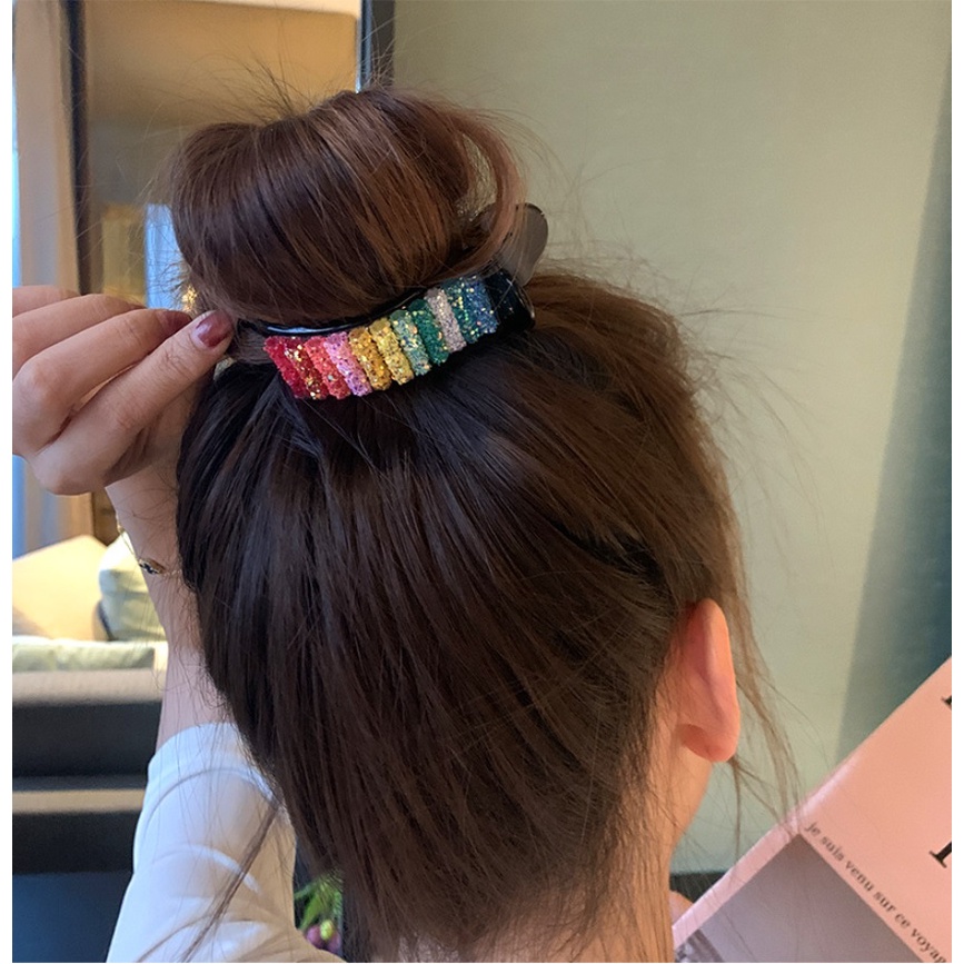 Jepit Jedai Rambut Hair Claw RAINBOW PEARL Korea Fashion Jepitan Klip Aksesoris Cewek Hair Pin Clip Korean Style Women Cewe