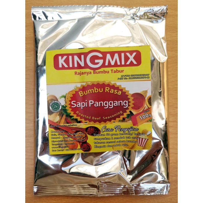 

Instan-Masak-Bumbu- Bumbu Tabur Rasa Sapi Panggang Kingmix 100Gr -Bumbu-Masak-Instan.