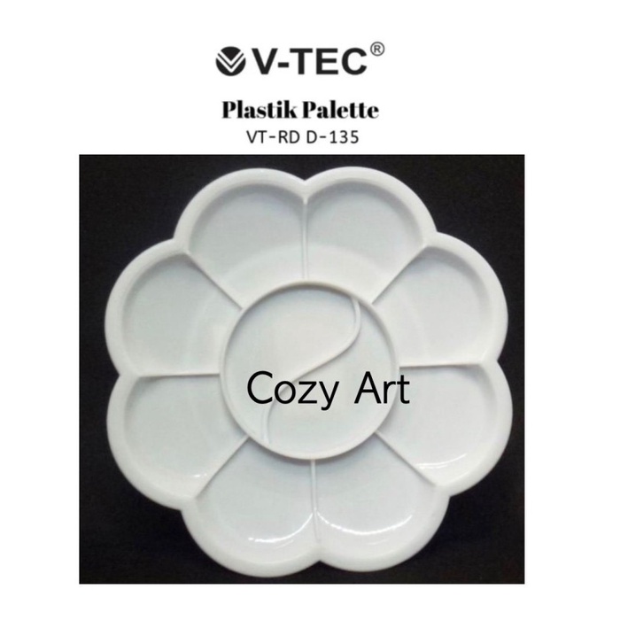 

Palet cat air lukis akrilik V-Tec RD D 135 warna putih murah