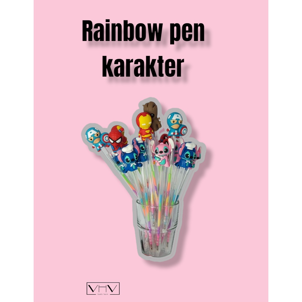 

Rainbow Pen / Pulpen tinta pelangi / pulpen tinta warna warni