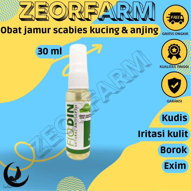 obat kudis jamur scabies kucing anjing fiodin zeorfarm