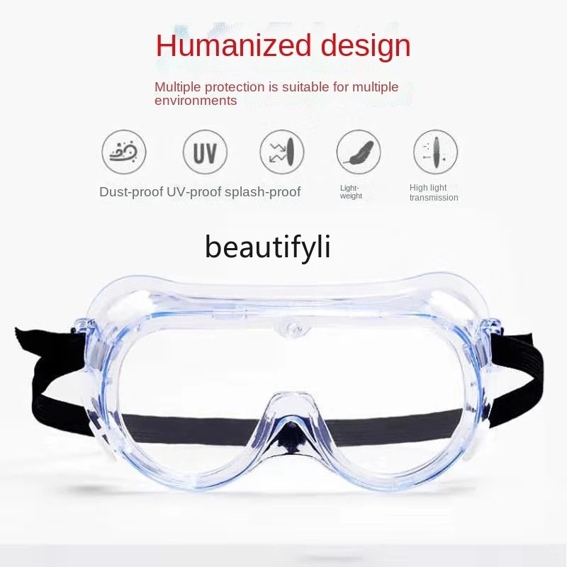 Kacamata Goggles Transparan HD Multifungsi Anti Kabut Untuk Las / Lab / Outdoor