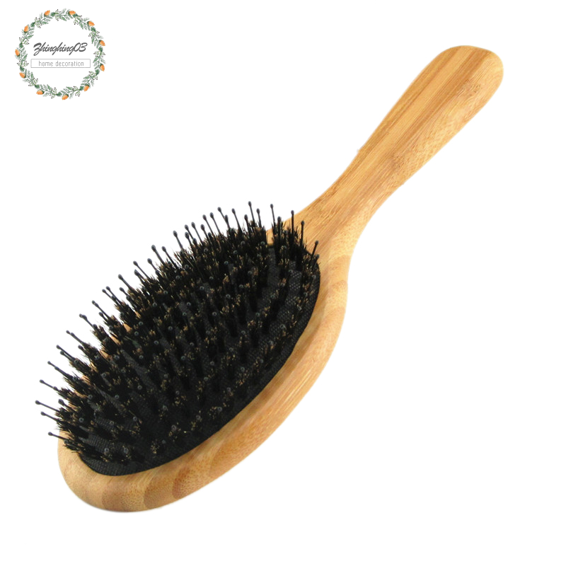 round brush with nylon and boar bristles