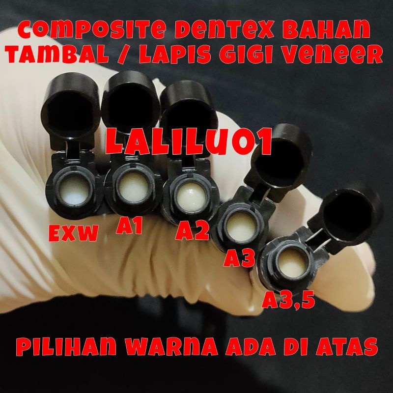 composit composite dentex exw ew A1 A2 A3 A3,5 extra white bahan tambal gigi lapis gigi veneer