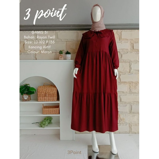 gamis three point/ original/ branded matahari