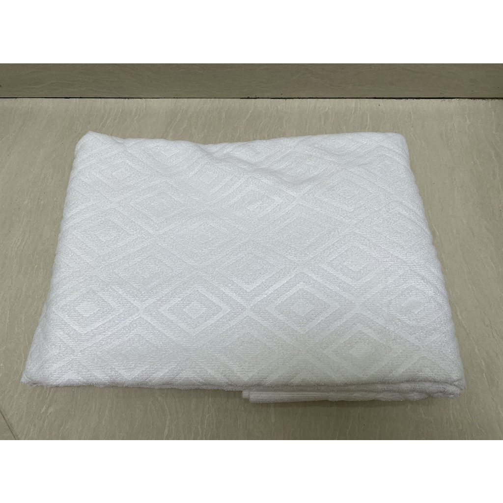 Selimut Handuk Alas Sprei Warna Putih Microfiber ukuran 105x210cm