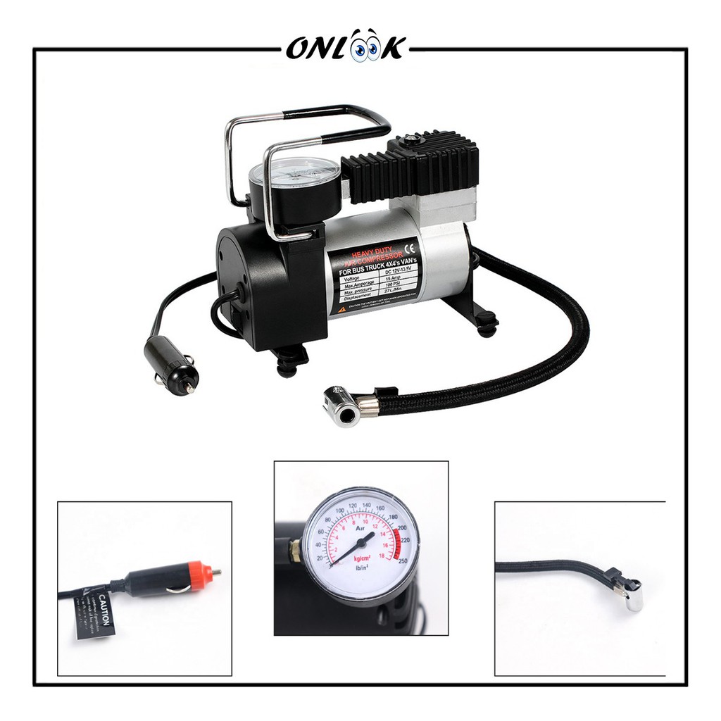 [OL] Kompresor Mini Pompa Angin Ban Motor Mobil Sepeda Portable Elektrik 12V Pompa Angin Portable