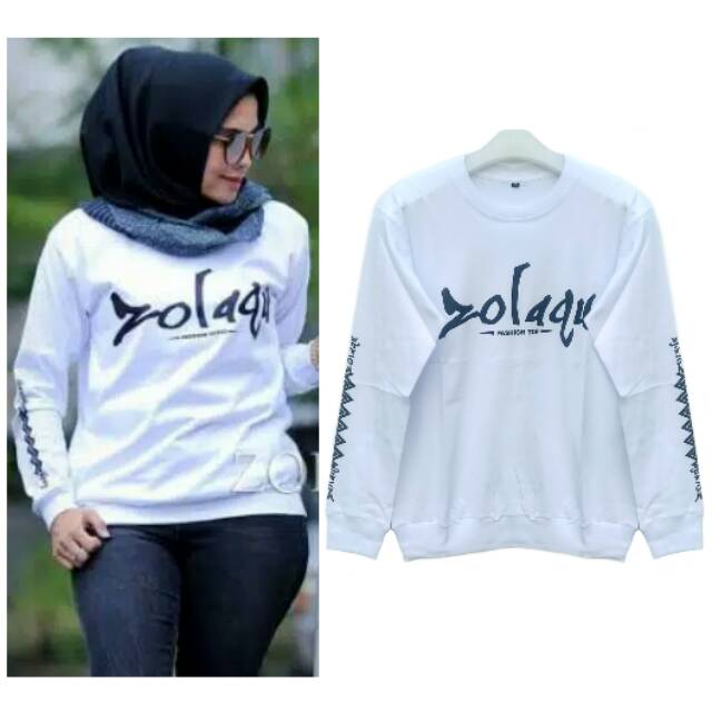 KAOS WANITA ZOLAQU KW PUTIH TERLARIS