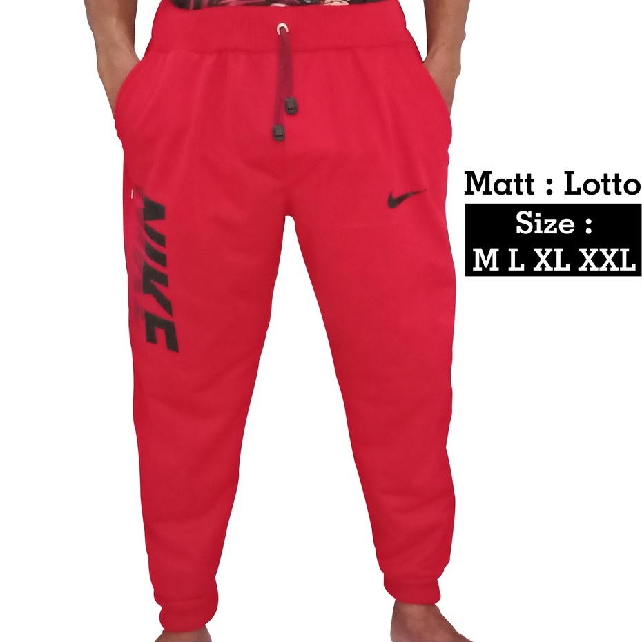 CELANA JOGGER PANJANG SABLON SWEATPANTS TRAINING DEWASA PRIA WANITA JUMBO SIZE M-XXL JOGER OLAHRAGA GYM BAHAN LOTTO