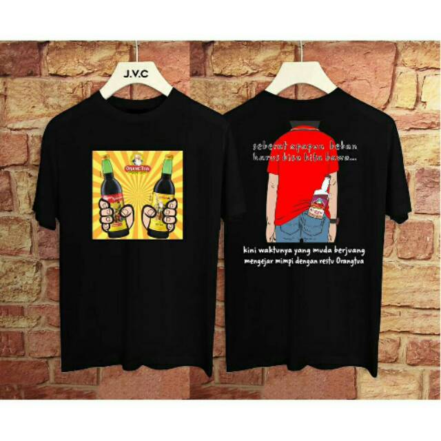 Kaos baju t-shirt anggur merah cap orang tua