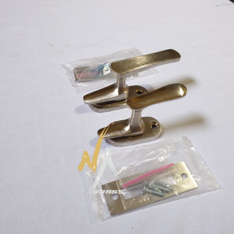 Rambuncis Handle Kunci Jendela Grendel Jendela Grendel Slot Kunci Jendela Kuningan Satin