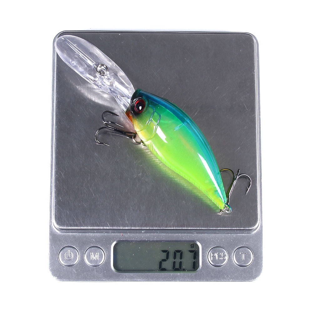 HENGJIA 10PCS Minnow Fishing Lure 12.5cm/20.5g 3D Eyes Crankbait wobbler Artificial Hard Bait Two hook Fishing Tackle