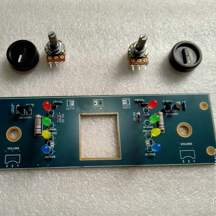 Kit Panel depan bok ampli CA 5 10 20 30 lengkap Potensio dan kenop BU