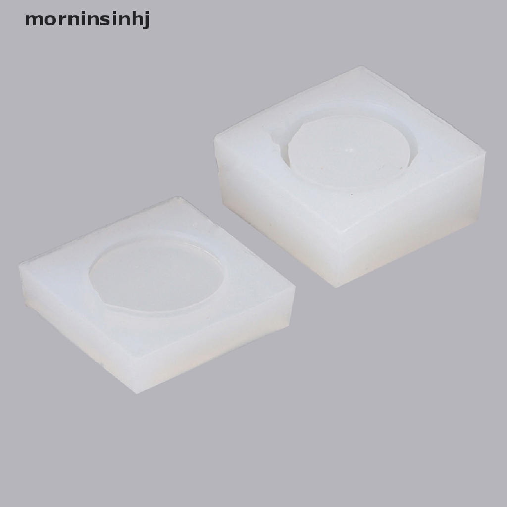 Mornin 1 Set Cetakan Resin Bentuk Bulat Bahan Silikon Untuk Membuat Perhiasan Diy