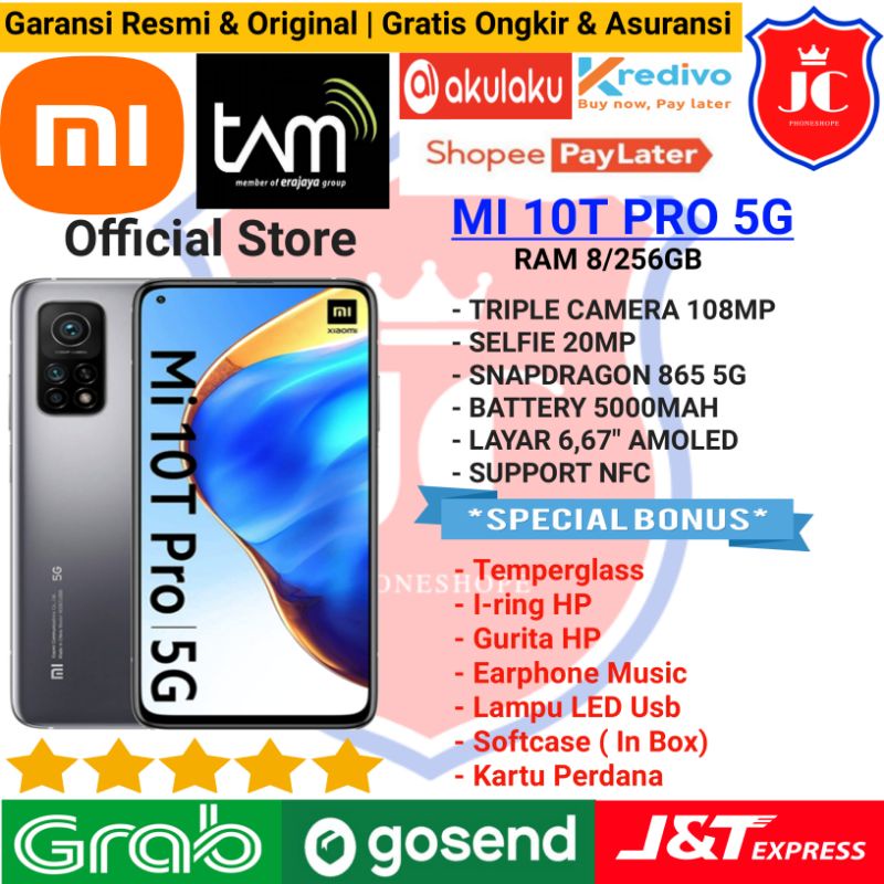 XIAOMI MI 10T PRO RAM 8/256GB 8/128GB GARANSI RESMI - BONUS