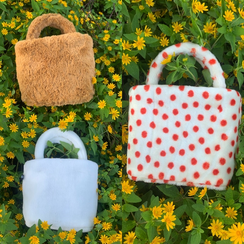 FLUFFY BAG ANIMAL SERIES / TAS SELEMPANG MOTIF HEWAN / TAS SELEMPANG WANITA / TAS SELEMPANG BULU / F