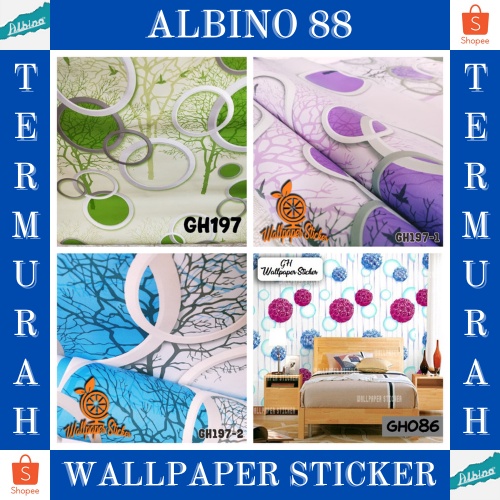 PROMO [COD bayar di tempat ] Best Seller Wallpaper Stiker Dinding Motif Dan Karakter Premium Matte Higth Quality Size 45cm X 5m-albino88