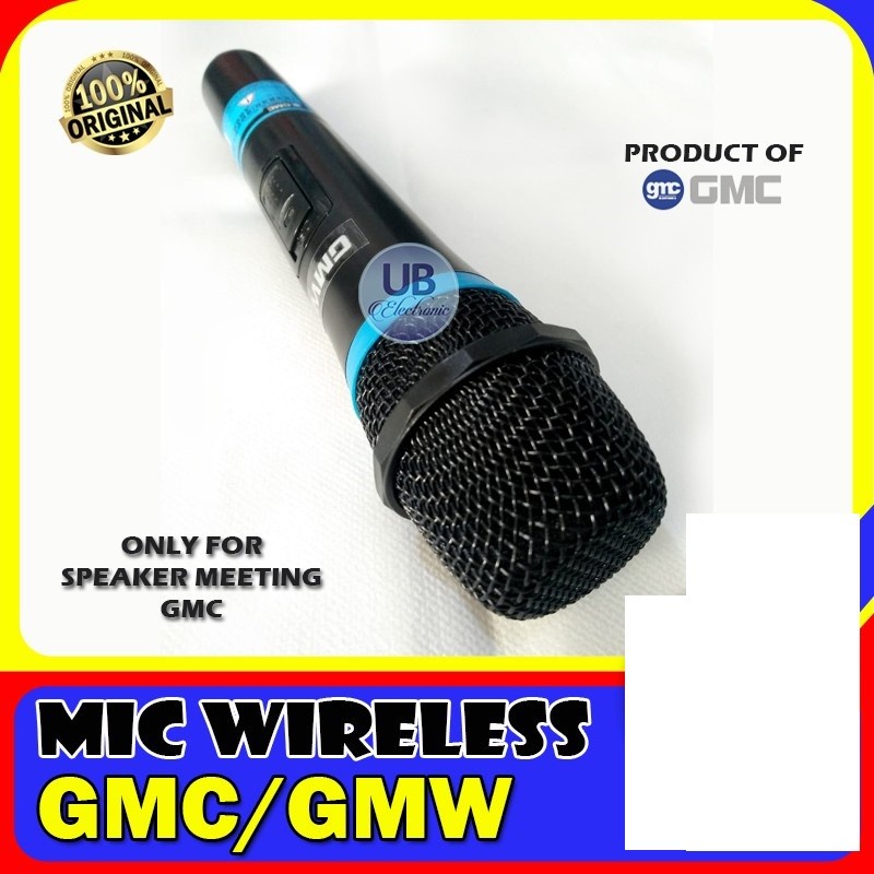 Microphone Wireless GMC GMW Original Khusus semua tipe Speaker GMC Free 2 Batre