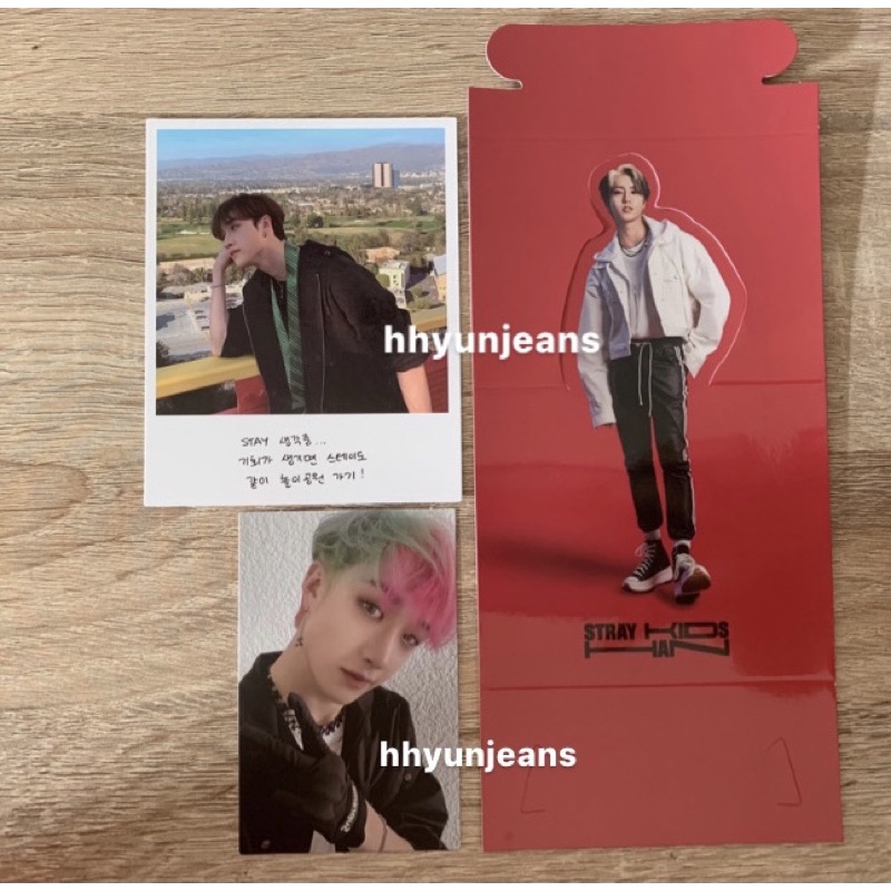 stray kids bang chan go live polaroid concept han standee