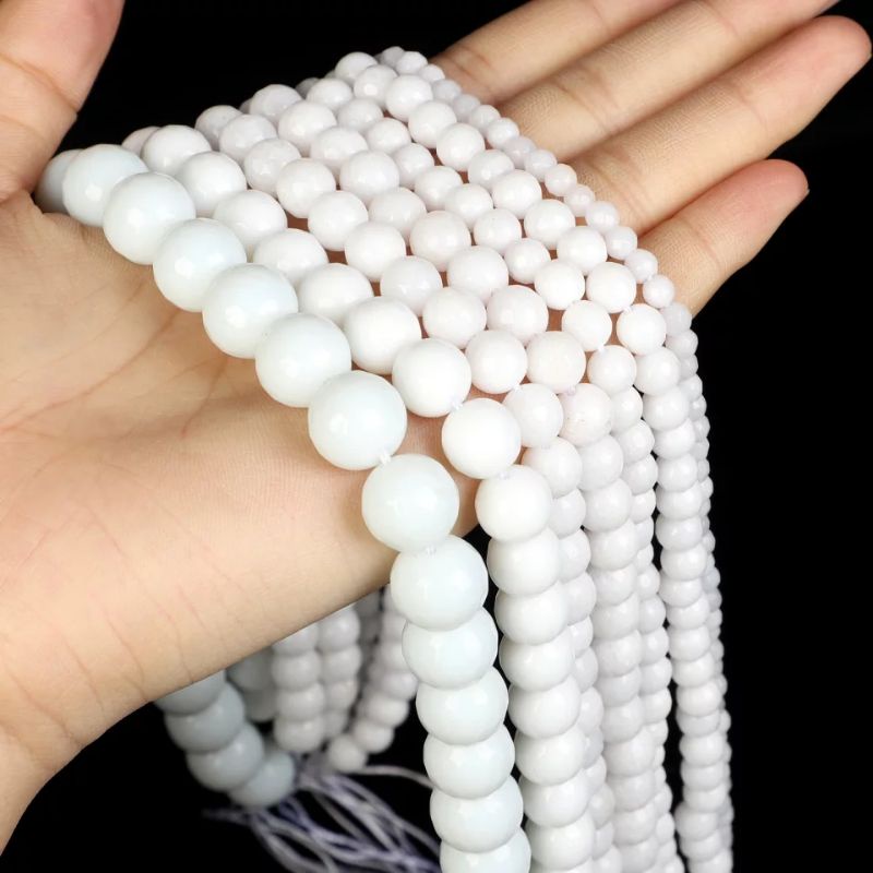 batu alam jade giok putih bahan gelang kalung