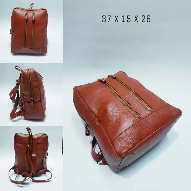 Tas ransel wanita kulit asli tas gendong