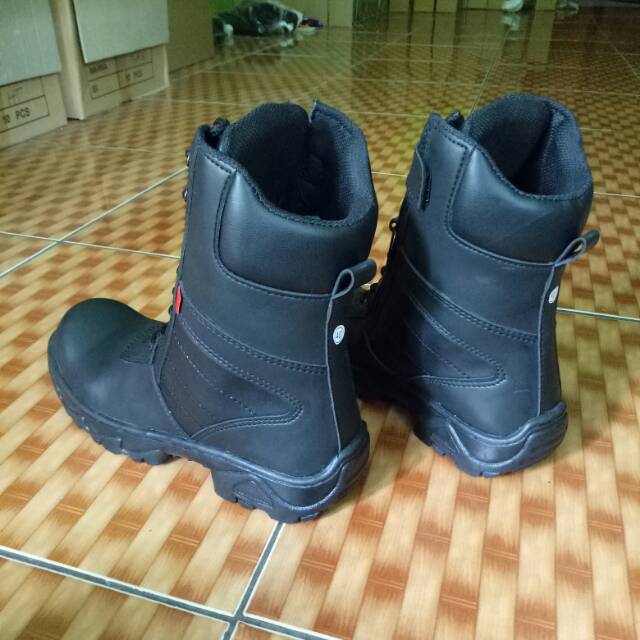 Sepatu pdl tali resteng hitam boots pantopel pdh