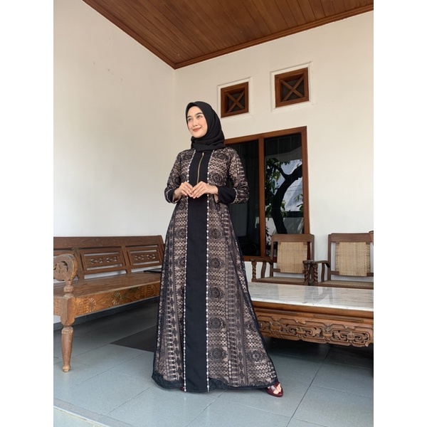 Laurent dress - bahan premium original burgundi kaftan